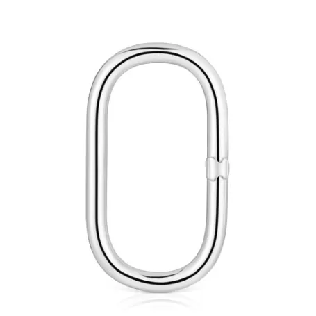 Shop Anilla extra grande de Hold Oval Colgantes De Plata | Colgantes Grandes