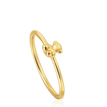 Fashion Anillo de oro y detalle oso Bold Bear Anillos Pequeños