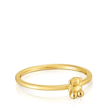 Fashion Anillo de oro y detalle oso Bold Bear Anillos Pequeños