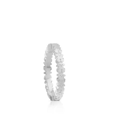 Online Anillo de plata motivos oso Straight Anillos De Plata | Anillos Pequeños