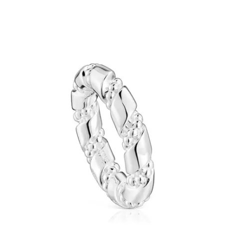 Sale Anillo grande de plata Twisted Anillos De Plata