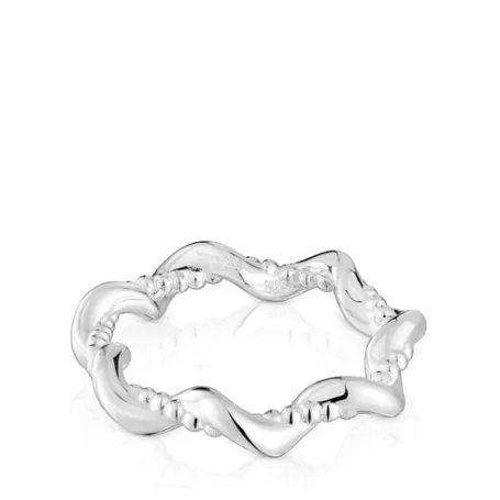 Cheap Anillo mediano de plata Twisted Anillos De Plata