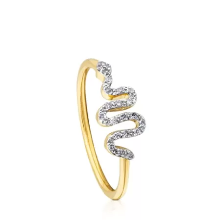 Clearance Anillo serpiente de oro con diamantes Gem Power Anillos De Oro | Anillos De Diamantes