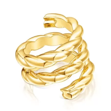 Fashion Anillo triple trenzado Twisted Anillos De Plata | Anillos Grandes