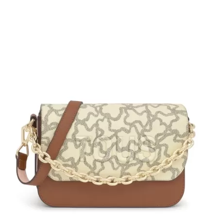 Clearance Bandolera mediana Chain camel y beige Kaos Icon Bandoleras | Bolsos Personalizables