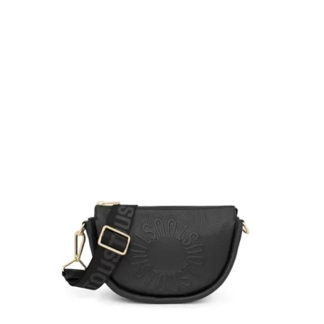 Shop Bandolera mediana de piel negra Miranda Bandoleras | Bolsos De Piel