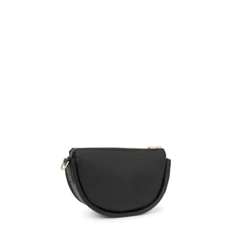 Shop Bandolera mediana de piel negra Miranda Bandoleras | Bolsos De Piel