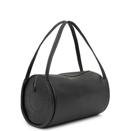 Outlet Bolso Duffle mediano de piel negra Miranda Bolsos De Piel