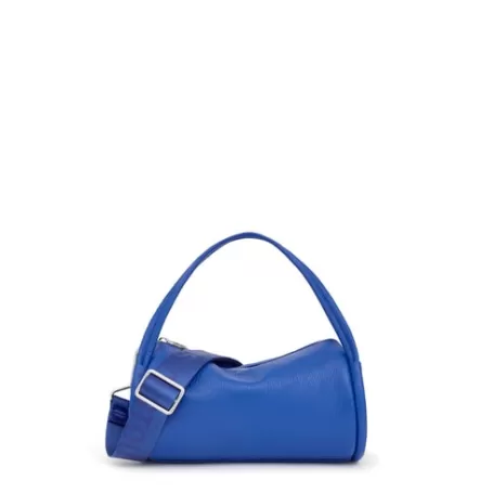 Cheap Bolso Duffle pequeño de piel azul eléctrico Miranda Bandoleras | Bolsos De Piel