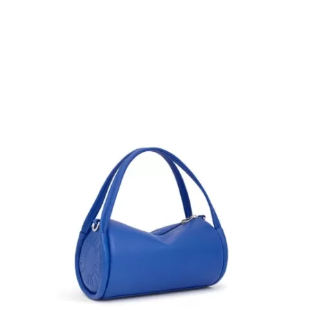 Cheap Bolso Duffle pequeño de piel azul eléctrico Miranda Bandoleras | Bolsos De Piel