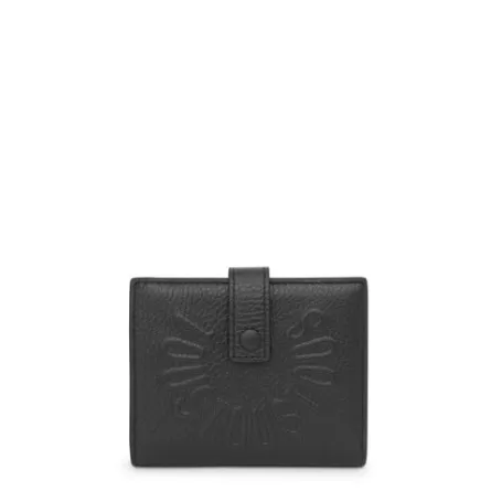 Store Cartera Flap de piel negra Miranda Bolsos De Piel | Carteras Y Monederos