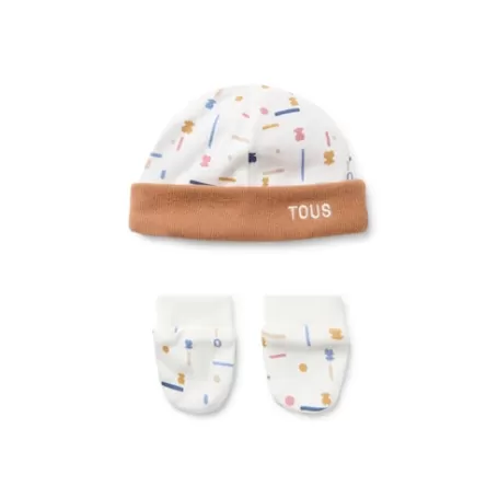 Cheap Conjunto de bebé gorro y manoplas Geome único Recien Nacido