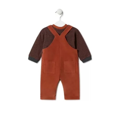 New Conjunto de niño a rayas y liso Black naranja Vestidos Y Conjuntos | Conjuntos