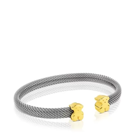 Store Esclava de oro y acero Icon Mesh Pulseras De Oro | Esclavas