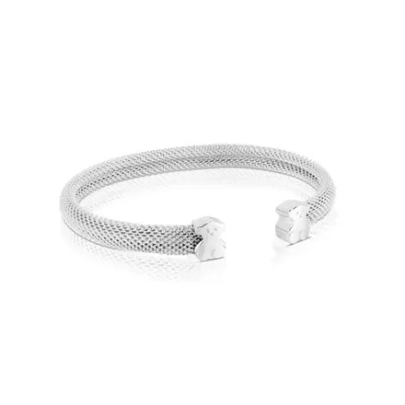 Cheap Esclava de plata Motivo oso Icon Mesh Pulseras De Plata | Esclavas