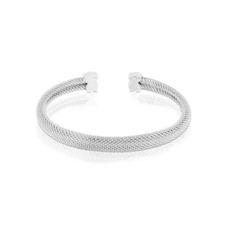 Cheap Esclava de plata Motivo oso Icon Mesh Pulseras De Plata | Esclavas