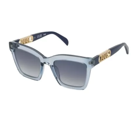 Cheap Gafas de sol azules Metal Logo Gafas De Sol