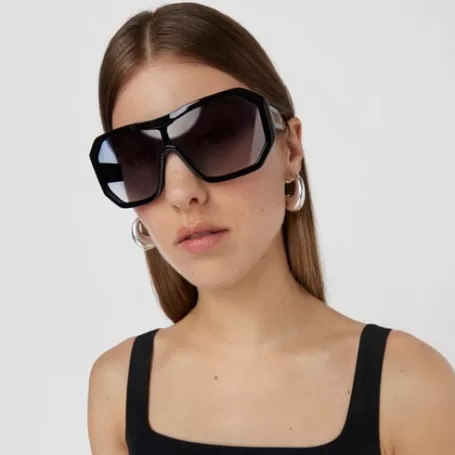 Best Gafas de sol Studs Mask negro Gafas De Sol