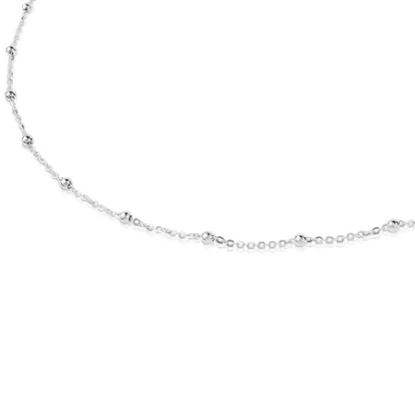 Flash Sale Gargantilla bolitas de plata, 44 cm Chain Collares De Plata | Gargantillas