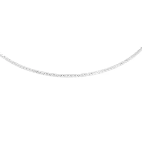 Discount Gargantilla de plata con anillas cuadradas, 45 cm Chain Collares De Plata | Gargantillas