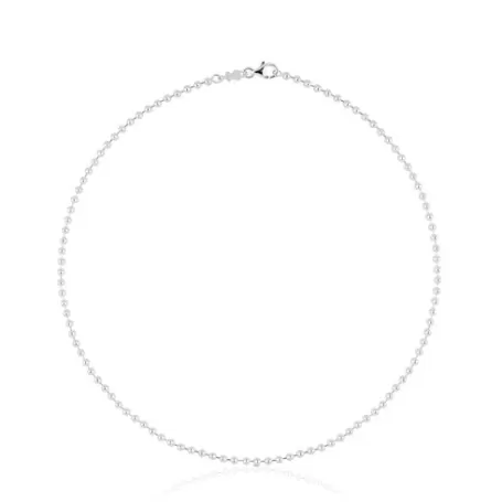 Store Gargantilla de plata con bolas, 45 cm Chain Collares De Plata | Gargantillas