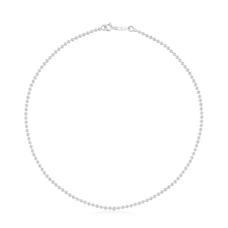 Cheap Gargantilla de plata con bolas medianas, 40 cm Chain Collares De Plata | Gargantillas