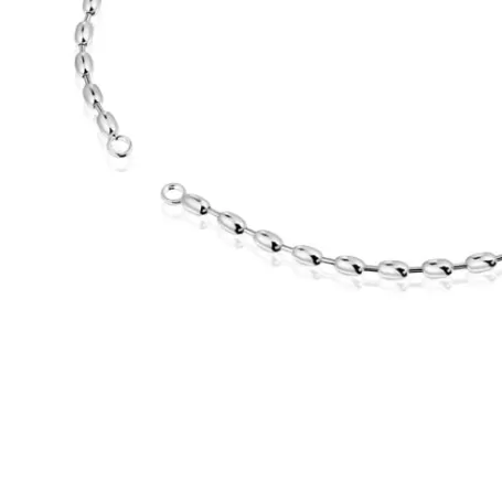 Outlet Gargantilla de con motivos bola 42 cm Hold Oval Collares De Plata | Collares Cortos