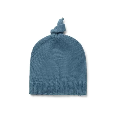 Hot Gorro con nudo de bebé Tricot azul Recien Nacido