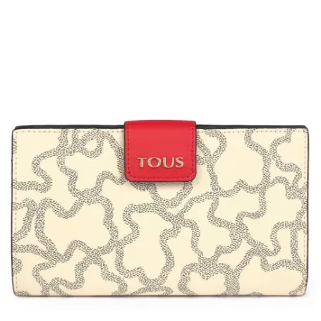 Cheap Mediana Billetera Flat Kaos Icon Multi Beige - Rojo Carteras Y Monederos