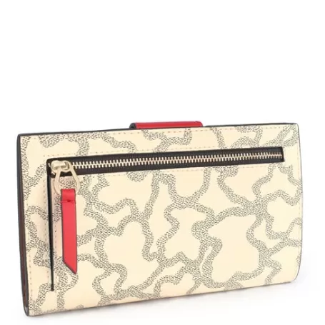 Cheap Mediana Billetera Flat Kaos Icon Multi Beige - Rojo Carteras Y Monederos