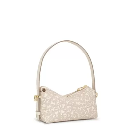 New Minibolso beige Kaos Mini Lines Bandoleras