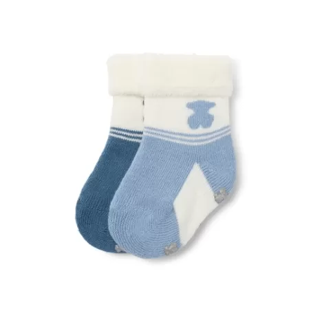 Hot Pack de 2 pares de calcetines de bebé SSocks azul Zapatos Y Calcetines