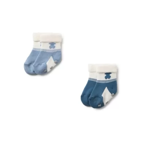 Hot Pack de 2 pares de calcetines de bebé SSocks azul Zapatos Y Calcetines