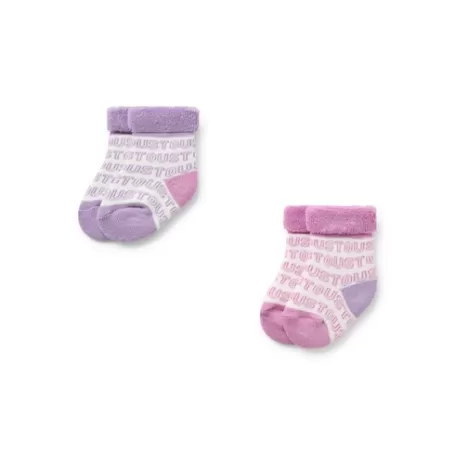 Shop Pack de 2 pares de calcetines de bebé SSocks rosa Zapatos Y Calcetines