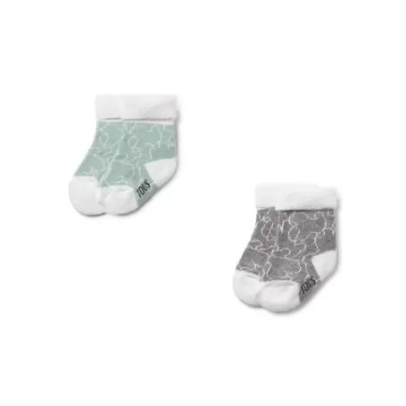 Outlet Pack de 2 pares de calcetines de bebé SSocks verde Zapatos Y Calcetines