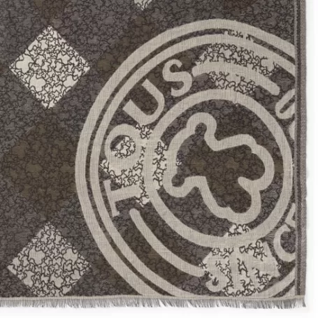 Cheap Pañuelo Kaos Mini Stamp Jacquard marrón Pañuelos Y Foulares