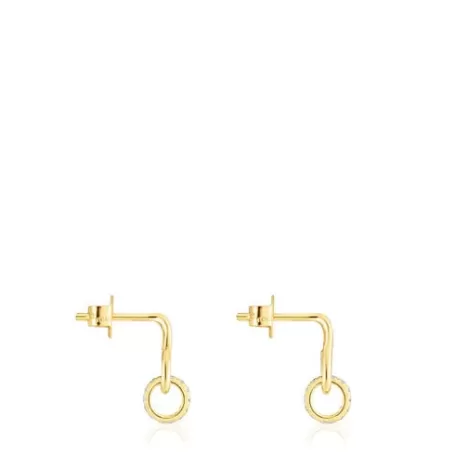 Cheap Pendientes anilla de oro con diamantes Bent Pendientes De Oro