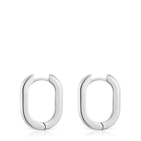 Fashion Pendientes aro largos de 22 mm Basicos Pendientes De Plata | Pendientes Largos