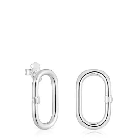 Best Pendientes cortos de Hold Oval Pendientes De Plata