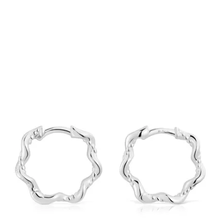 Outlet Pendientes de aro de plata 10 mm Twisted Pendientes De Plata | Pendientes Aro