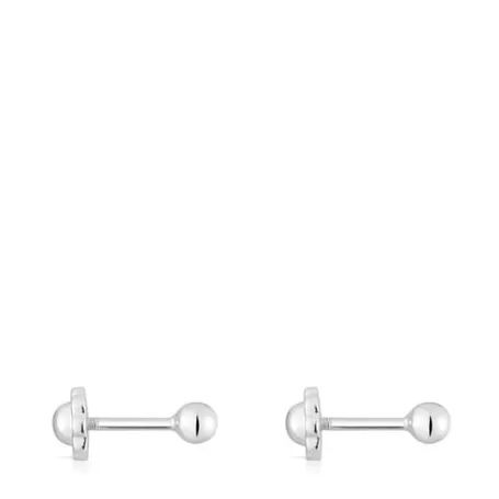 Best Sale Pendientes de oro blanco 3 mm Basics Pendientes De Oro | Pendientes Pequeños