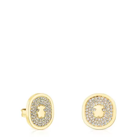 Discount Pendientes de con diamantes 0,42 ct Oursin Pendientes De Oro | Pendientes Pequeños