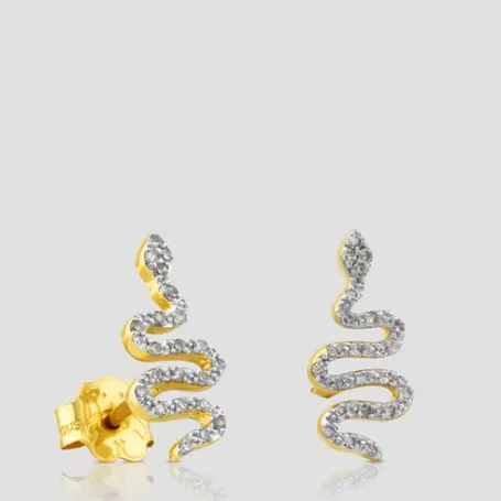 Outlet Pendientes de oro con diamantes 0,20ct Gem Power Pendientes De Oro | Pendientes Pequeños