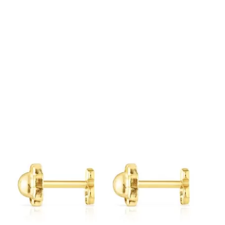 Discount Pendientes de motivo oso 0,4cm Baby Pendientes De Oro | Pendientes Pequeños