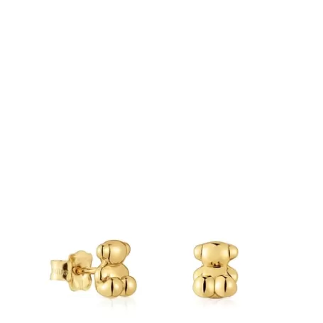 Flash Sale Pendientes de oro oso Bold Bear Pendientes De Oro | Pendientes Pequeños