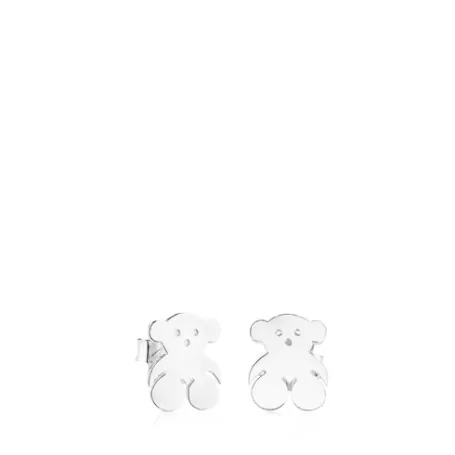 Fashion Pendientes de 1cm. Bear Pendientes De Plata | Pendientes Pequeños