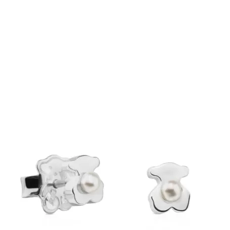 Fashion Pendientes de con perlas motivo oso Super Power Pendientes De Plata | Pendientes Pequeños