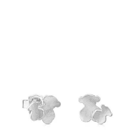 Best Pendientes de plata motivo oso 1cm. Hill Pendientes De Plata | Pendientes Pequeños