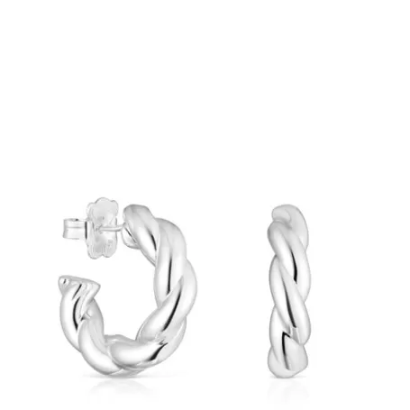 Sale Pendientes de plata Twisted Pendientes De Plata | Pendientes Aro