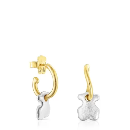 Flash Sale Pendientes oso bicolor Luah Pendientes De Plata